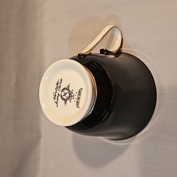 NEW Noritake Ivory And Ebony 7274 Footed Cup & Saucer - Picture 13 of 16